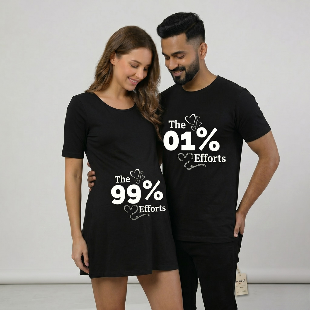 The Dad/Mom Efforts Black Tshirt & Dress