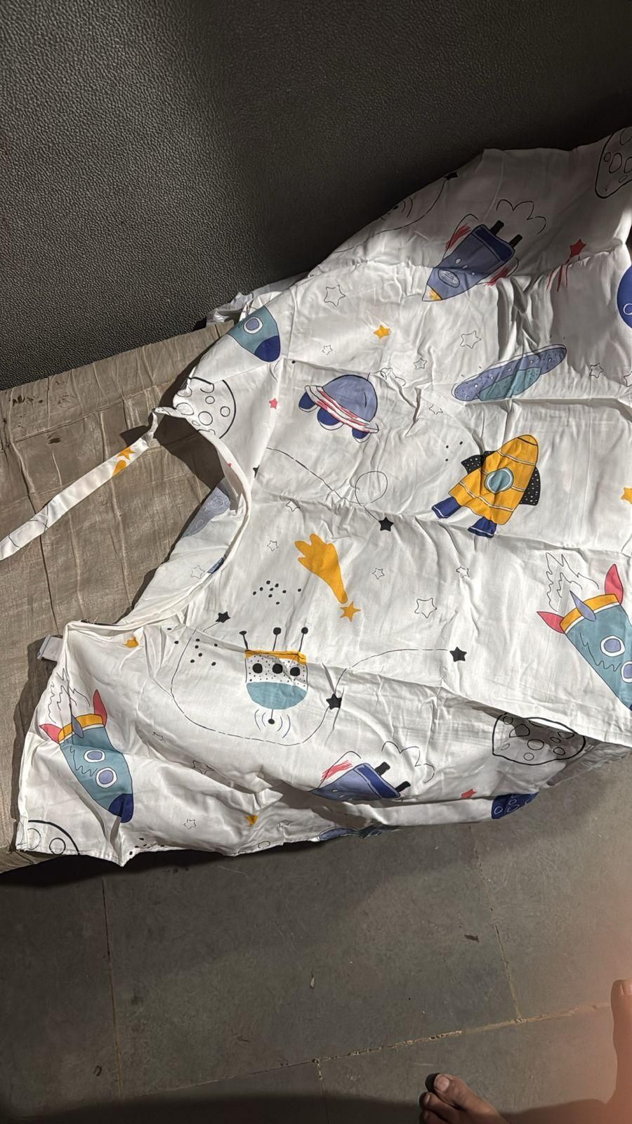 Breathable Soft Cotton Feeding Apron For Feeding Moms (Assorted Design & Colors)