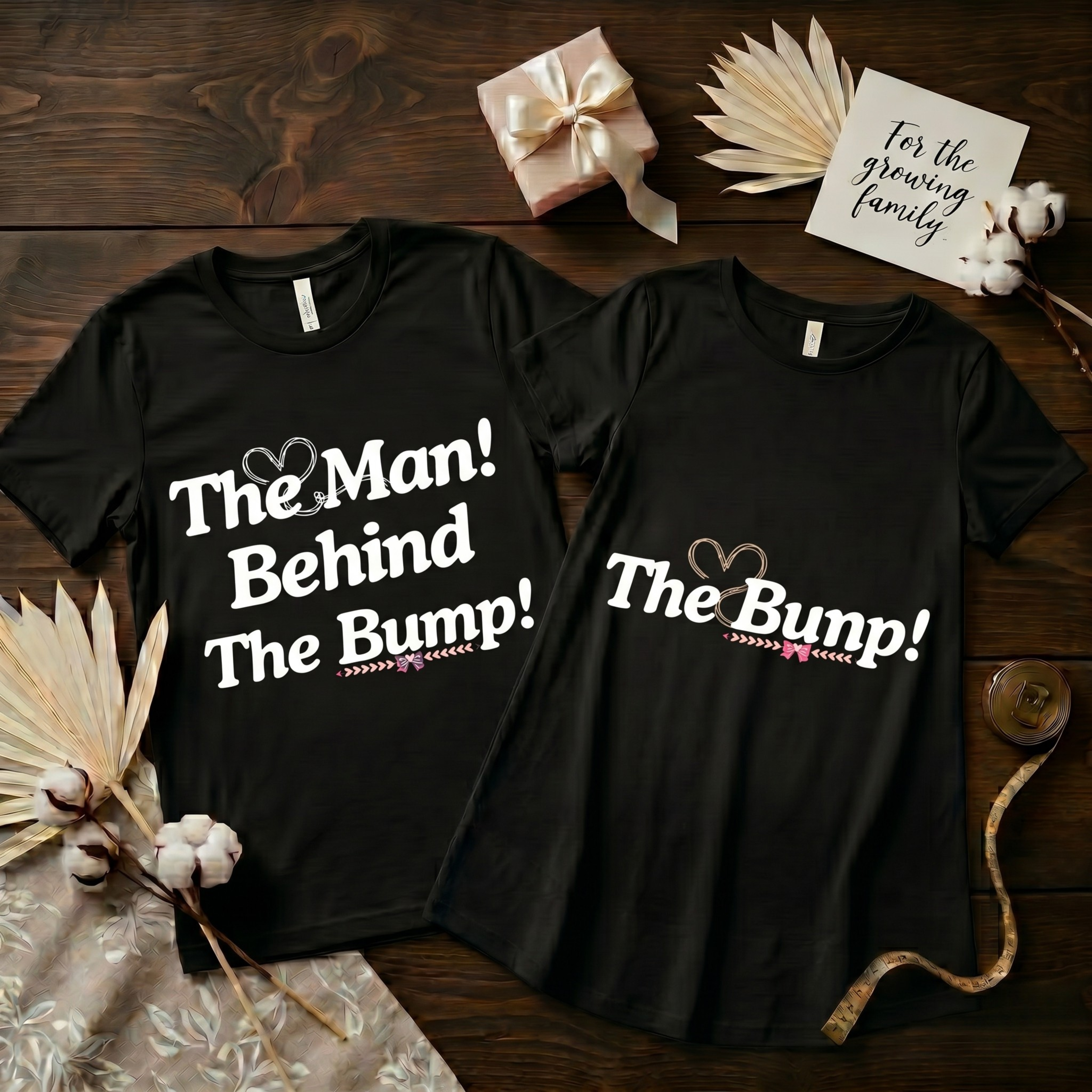 The Dad & Mom Bump Black Tshirt & Dress