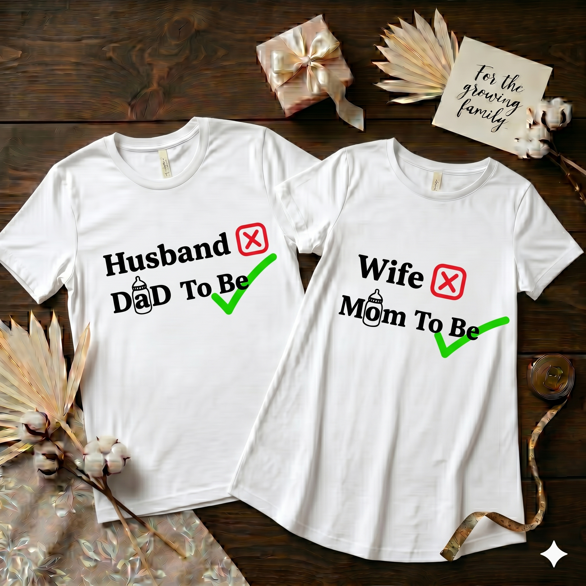 No More Husband-Wife White Tshirt & Dress